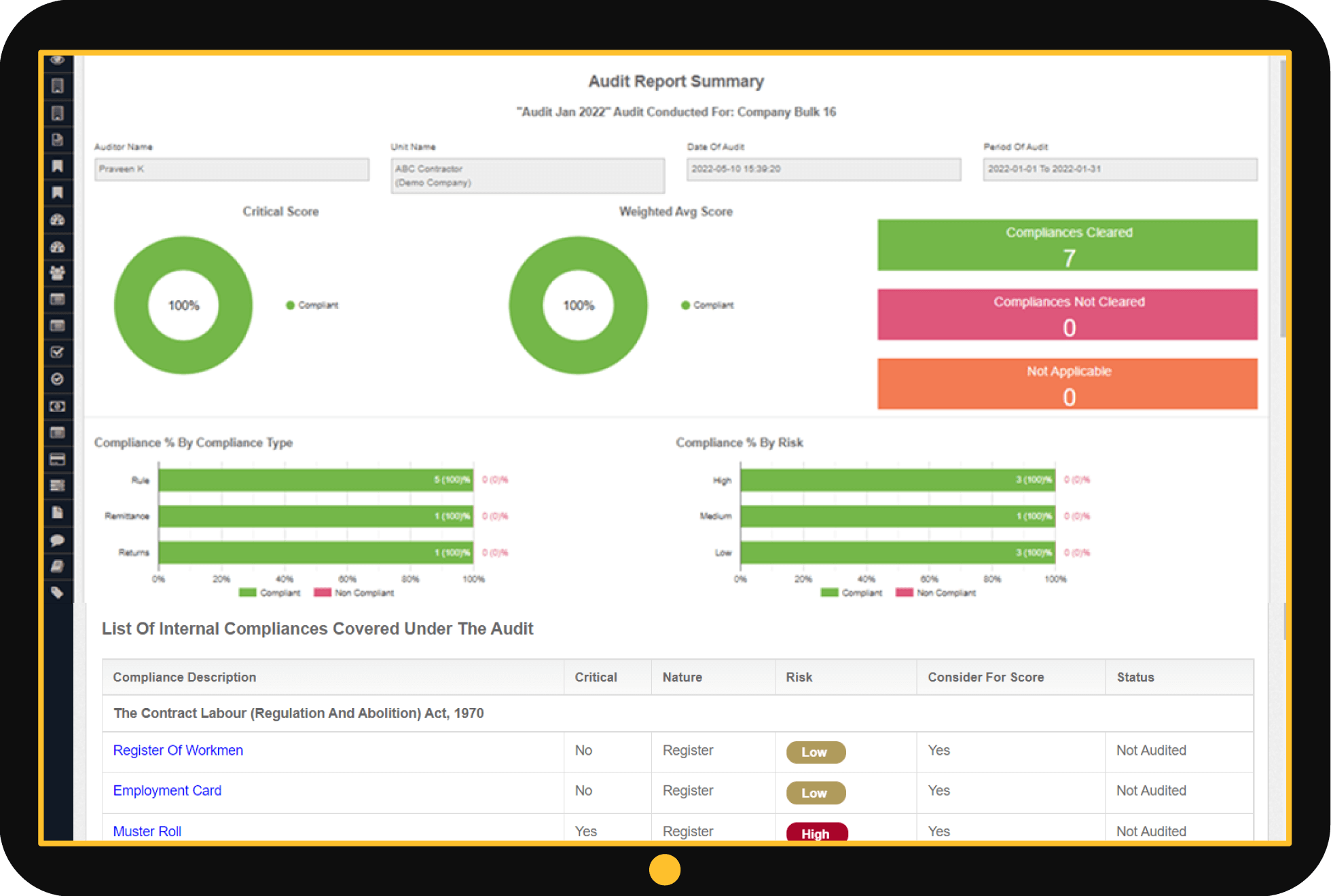 Simpliance Audits